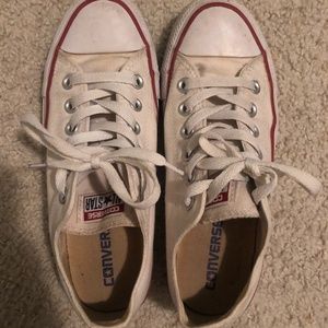 White Low top Converse, size women's 7 $35